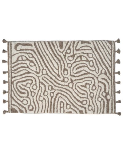Maze simply taupe/hvid - bademåtte