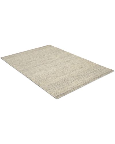 Mellby grå - håndvævet uldtæppe