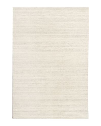 Muddus ivory - håndvævet uldtæppe