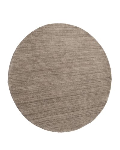 Muddus rund sand - håndvævet uldtæppe