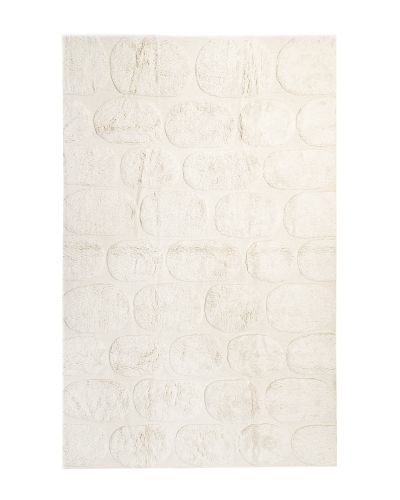 Noho white - håndvævet uldtæppe