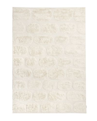 Noho white - håndvævet uldtæppe