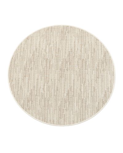 Passo rund beige - tæppe med gummibagside