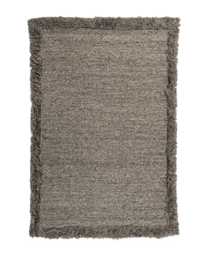 Ramen grå - håndvævet uldtæppe