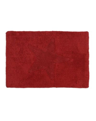 Star rød - badeværelsesmåtte