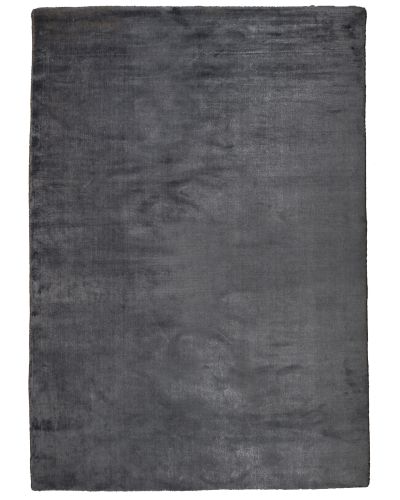 Angel antracit - håndvævet tæppe med luv