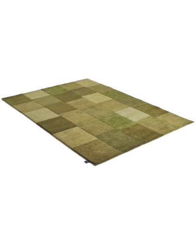 Lumbini grøn - håndknyttet tæppe