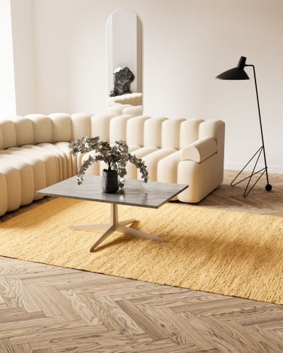 Cotton rug burnished amber - kludetæppe