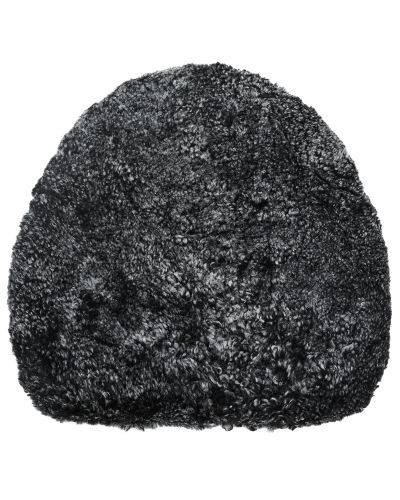 Curly pad forma mørkegrå - rundet stolehynde med polstring i krøllet fåreskind