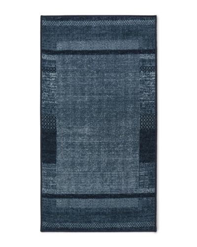 Trendy blå - tæppe med gummibagside