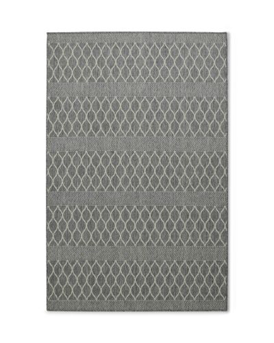 Madrid Bell grå/hvid - tæppe med gummibagside