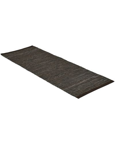 Leather rug choco - kludetæppe