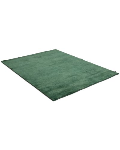 Nepali dark green - håndknyttet tæppe