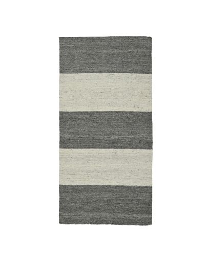 Basel stripe grå - PET yarn-tæppe