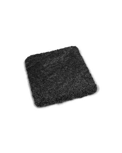 Curly pad mørkegrå - firkantet stolehynde med polstring i krøllet fåreskind
