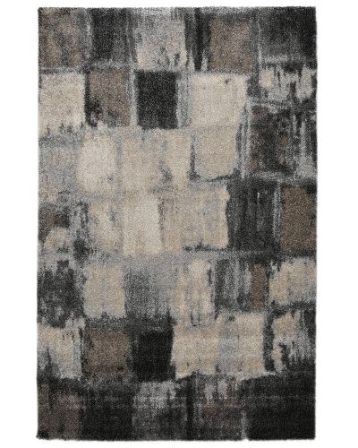Elegant Patch grå - maskinvævet tæppe
