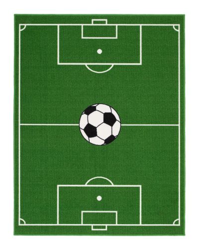 Fodboldtæppe grøn - børnetæppe