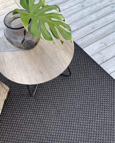Pampero charcoal - fladvævet tæppe