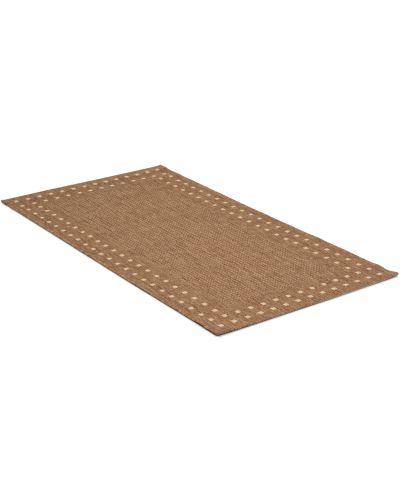 Rut brun - fladvævet tæppe