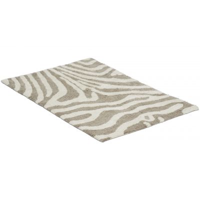 Zebra simply taupe/hvid - badeværelsesmåtte