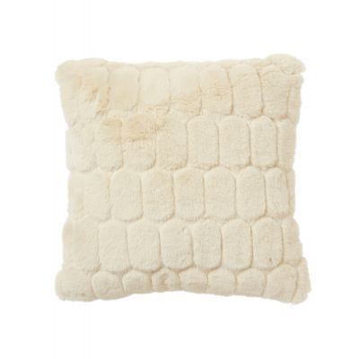 Bubble beige - pude syntetisk pels