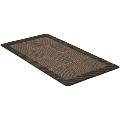Brick sort - fladvævet tæppe med gummibagside