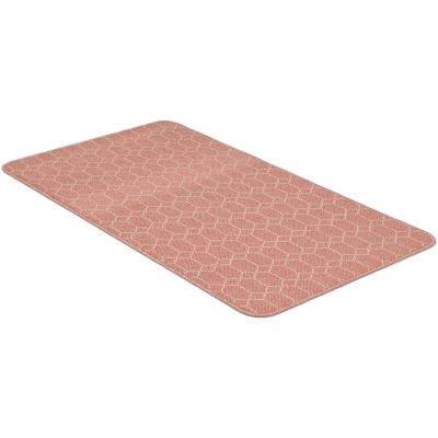 Naxos lyserød - tæppe med gummibagside