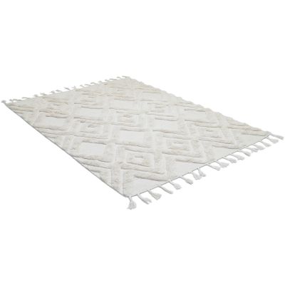 Copenhagen wool ivory - håndvævet uldtæppe