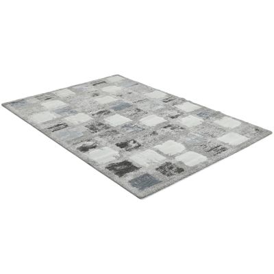 Century Square blå - maskinvævet tæppe