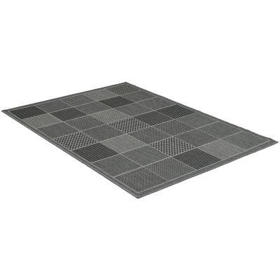 Taverna grey/black - fladvævet tæppe