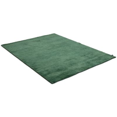 Nepali dark green - håndknyttet tæppe