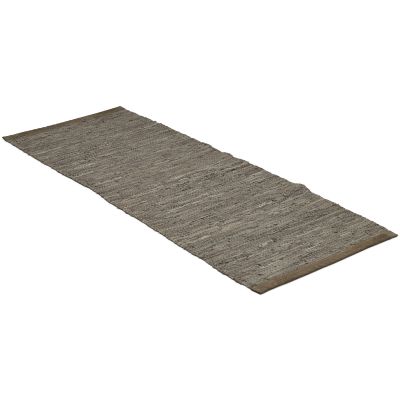 Leather rug wood - kludetæppe