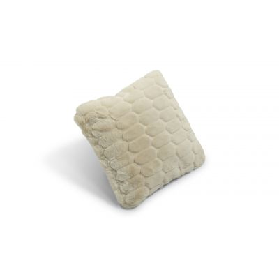 Bubble beige - pude syntetisk pels