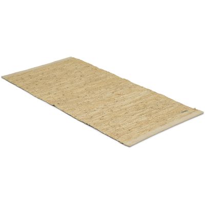 Leather rug beige - kludetæppe