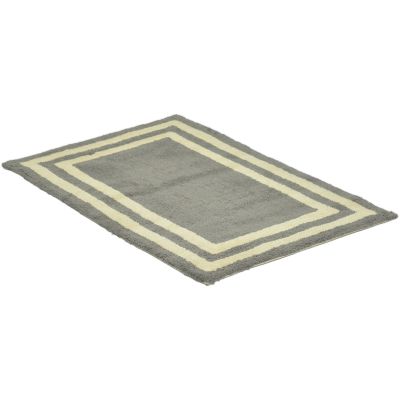 Firenze simply titanium/hvid - badeværelsesmåtte