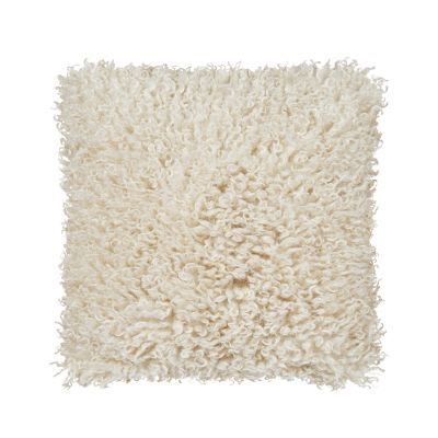 Wooly beige - pude i kunstmateriale